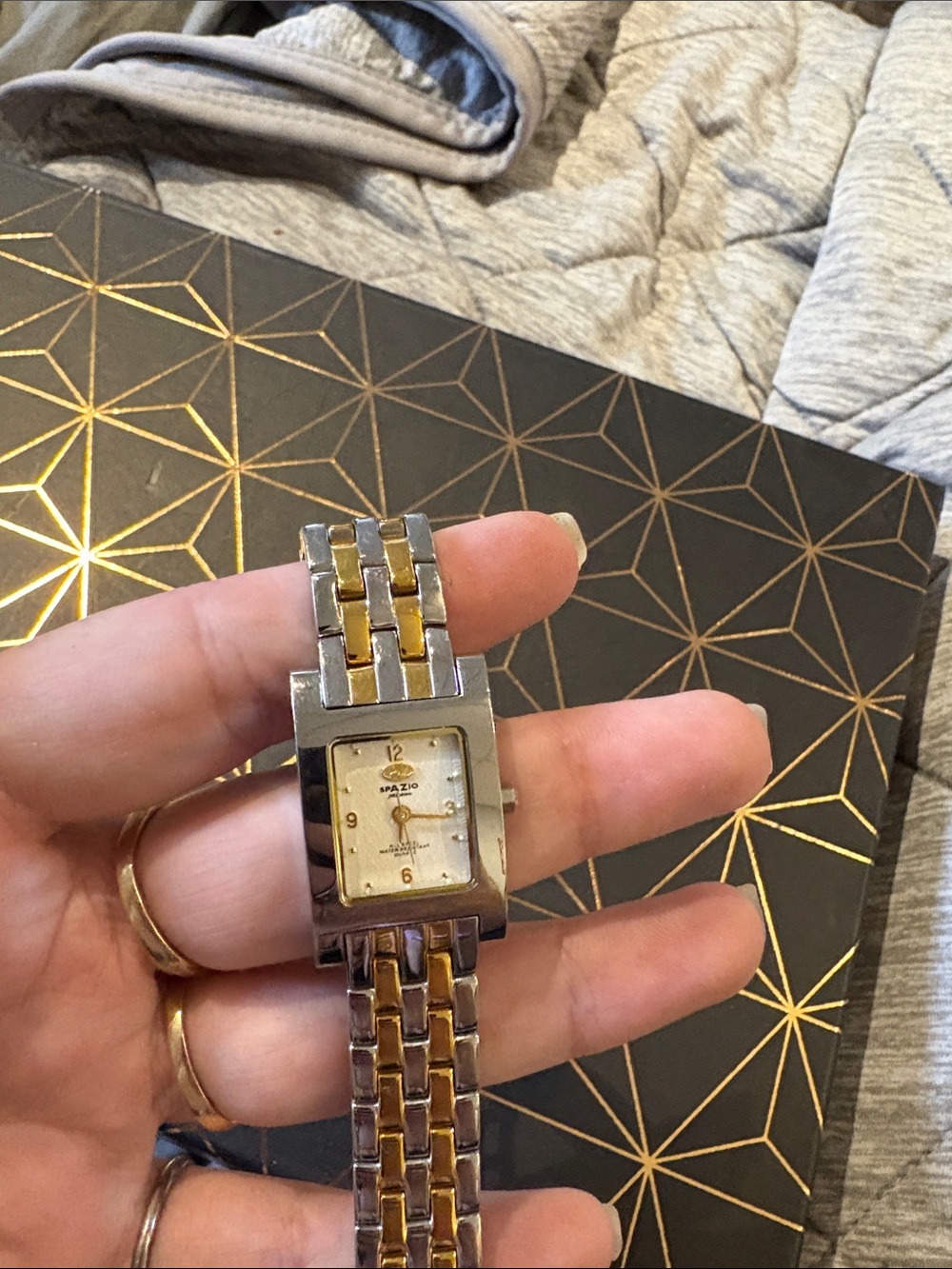 Two-Tone Stainless Steel Women's Bracelet Watch - Silver & Gold